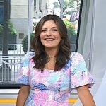 Adrianna’s print puff sleeve dress on Today