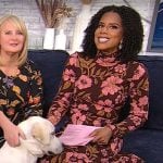 Adriana Diaz’s floral long sleeve dress on CBS Mornings