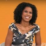 Adriana Diaz’s abstract print dress on CBS Mornings