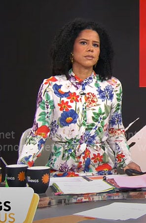 Adriana Diaz's floral shirtdress on CBS Mornings