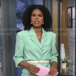 Adriana Diaz’s mint green suit on CBS Mornings