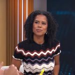 Adriana Diaz’s wavy stripe dress on CBS Mornings