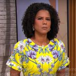 Adriana Diaz’s yellow floral dress on CBS Mornings