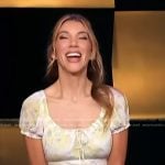 Adrianna Costa’s floral mini dress on Access Hollywood