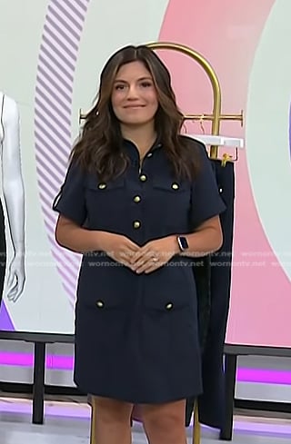 Adrianna's navy utility dress on Today
