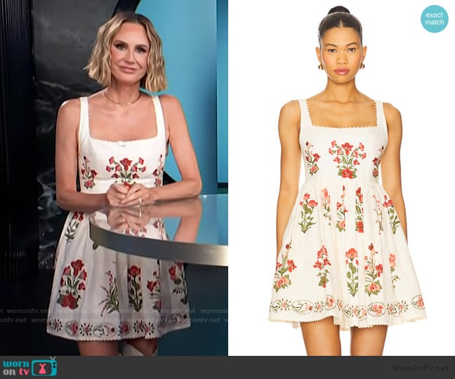 Agua By Agua Bendita Barbara Canna Mini Dress worn by Keltie Knight on E! News