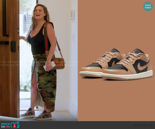 Air Jordan Low 1 in Desert Black Sail worn by Brittany Cartwright on The Valley