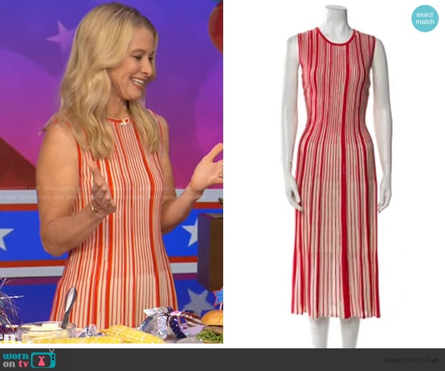 Akris Silk Long Dress worn by Dr. Wendy Bazilian on Live with Kelly and Mark