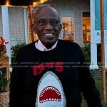 Al Roker’s black shark 1975 print sweater on Today