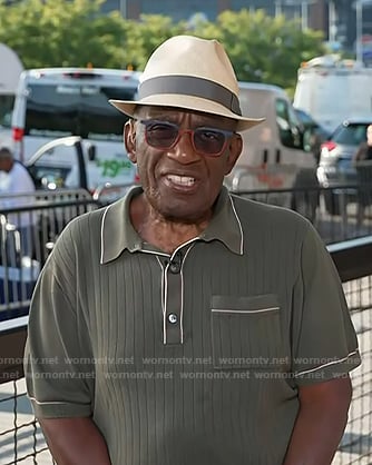 Al Roker's green ribbed polo on Today