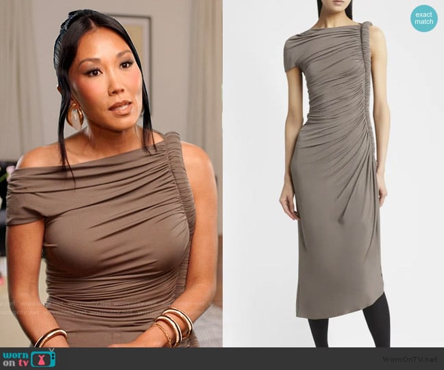 Alaia Pipe Asymmetric Dress worn by Katie Ginella on The Real Housewives of Orange County