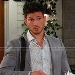 Alex’s white paisley print shirt on Days of our Lives