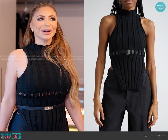 Alexander Wang Belted Rib Sweater Tank worn by Larsa Pippen (Larsa Pippen) on The Real Housewives of Miami
