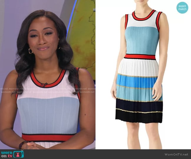Alexia Admor Striped Knit Dress worn by Brittany Bell on Good Morning America