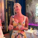Alexia’s rose print cropped top and skirt on The Real Housewives of Miami