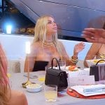 Alexia’s black strapless dress on The Real Housewives of Miami