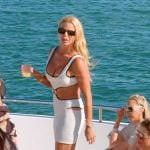 Alexia’s white cutout swimsuit on The Real Housewives of Miami