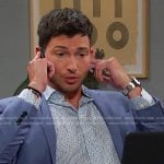 Alex’s blue floral shirt on Days of our Lives
