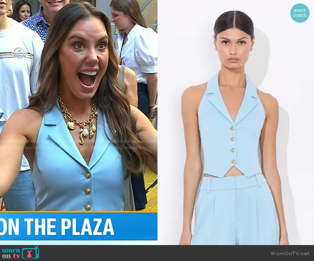 Alice + Olivia Donna Halter Vest worn by Kendra Scott on Today