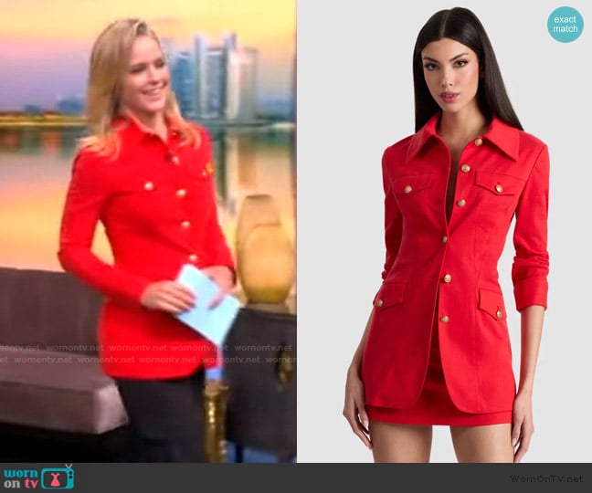 Alice + Olivia Dorothie Jacket worn by Sara Haines on The View
