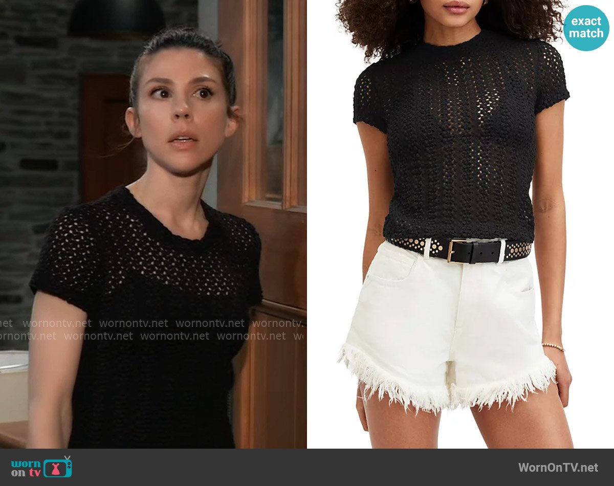 All Saints Karma Stevie Top worn by Kristina Corinthos-Davis (Kate Mansi) on General Hospital