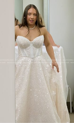 Alli's wedding dress on The McBee Dynasty Real American Cowboys