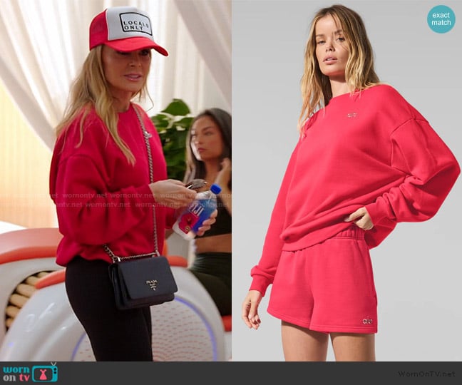 Alo Accolade Crew Neck Pullover worn by Tamra Judge on The Real Housewives of Orange County