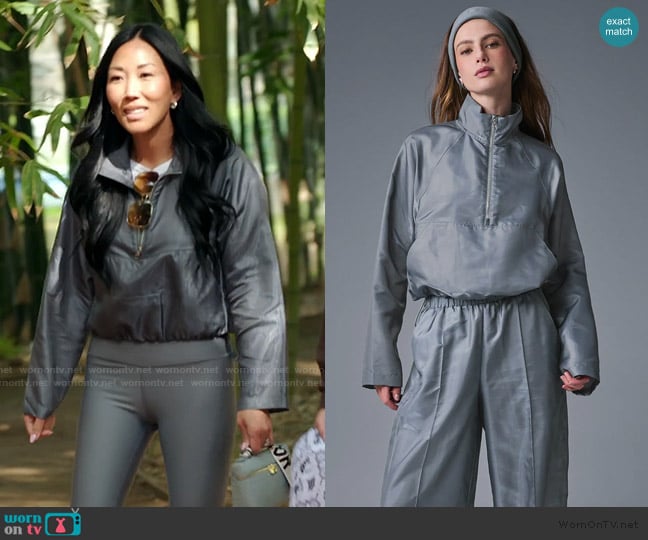 Alo Cropped Afterglow Pullover worn by Katie Ginella on The Real Housewives of Orange County