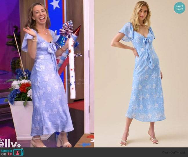 Altar'd State Sophia Floral Maxi Dress worn by Shannon Doherty on Live with Kelly and Mark