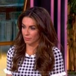 Alyssa’s check ruffle trim top on The View
