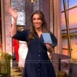 Alyssa’s pleated front flare dress on The View