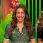 Alyssa’s green knit polo dress on The View