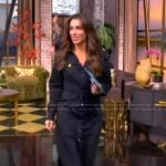 Alyssa’s satin shirtdress on The View