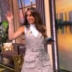 Alyssa’s tweed belted dress on The View