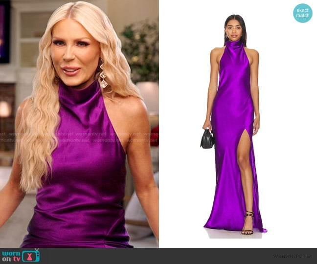 Amanda Uprichard x REVOLVE Marla Gown worn by Gretchen Rossi on The Real Housewives of Orange County