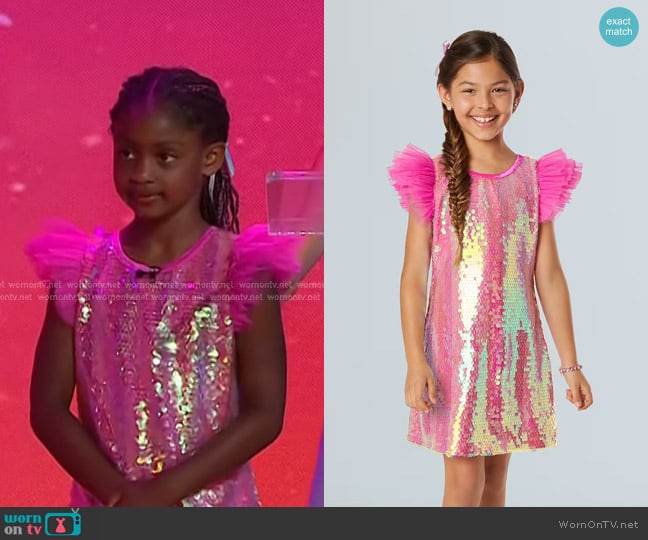 Kaavia’s pink sequin dress on Today