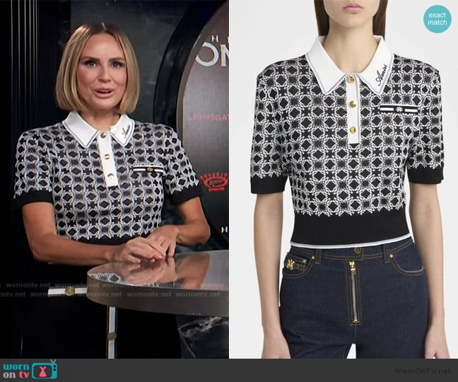 Keltie’s monogram polo on E! News
