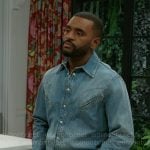 Andre’s denim shirt on Beyond the Gates