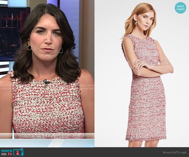 Ann Taylor Textured Tweed Shift Dress worn by Liz Kreutz on Today