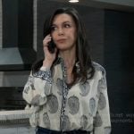 Anna’s paisley print blouse on General Hospital