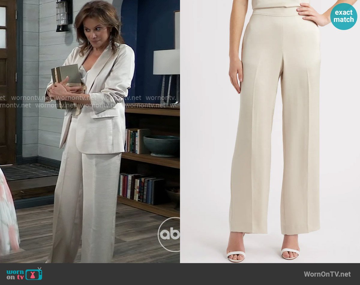 Anne Klein High Waist Pull-On Wide Leg Pants worn by Alexis Davis (Nancy Lee Grahn) on General Hospital