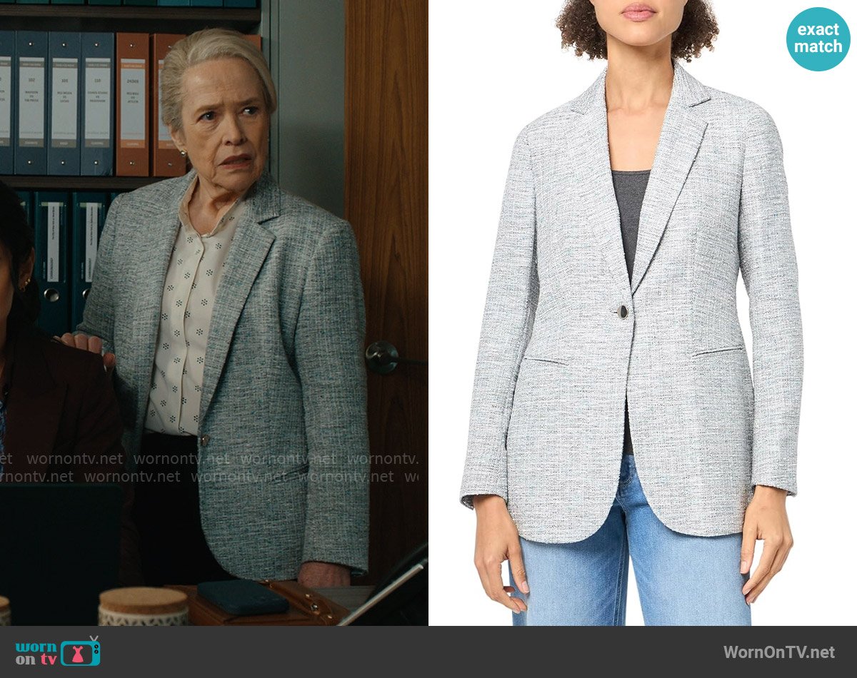 Anne Taylor One Button Notch Collar Jacket worn by Madeline Matlock (Kathy Bates) on Matlock