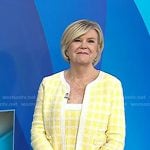 Anne Thompson’s yellow check teed jacket and dress on Today