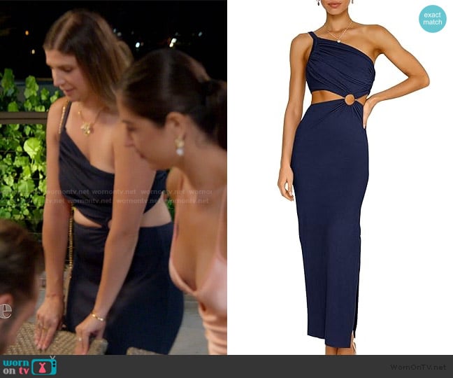 Anrabess Summer One Shoulder Maxi Dress worn by Janet Caperna on The Valley