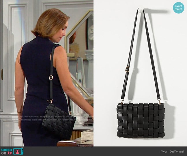 Anthropologie Lindy Woven Clutch worn by Gwen Rizczech (Emily O'Brien) on Days of our Lives