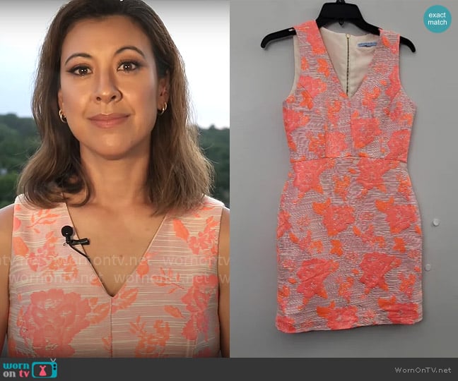 Antonio Melani Emerson Neon Floral Dress worn by Lana Zak on CBS Mornings