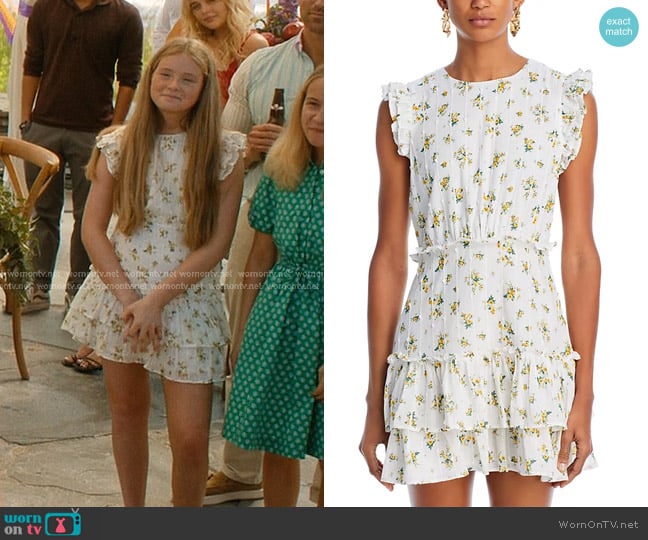 Aqua Ditsy Floral Dress worn by Bonnie (Emerson MacNeil) on We Were Liars