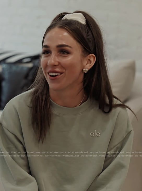 Ariana's gray alo sweatshirt on Next Gen NYC