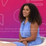 Arianna’s blue pleated dress on Today