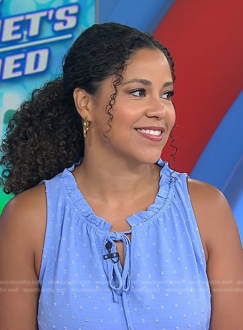 Arianna’s blue pleated dress on Today